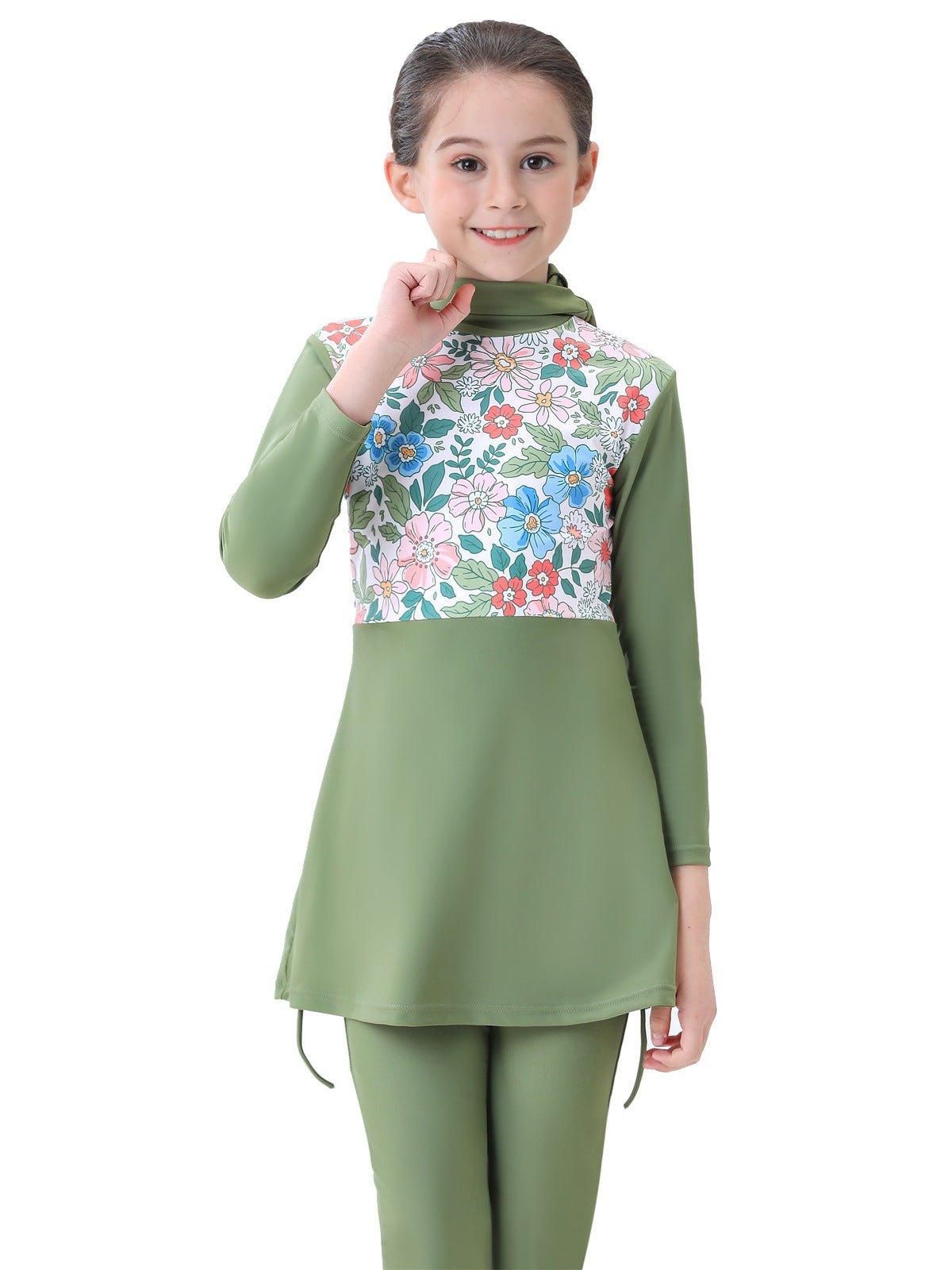 MB011 Children's Beach Conservative Swimsuit - Mariam's Collection