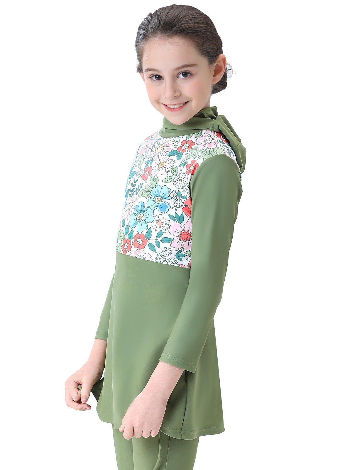 MB011 Children's Beach Conservative Swimsuit - Mariam's Collection