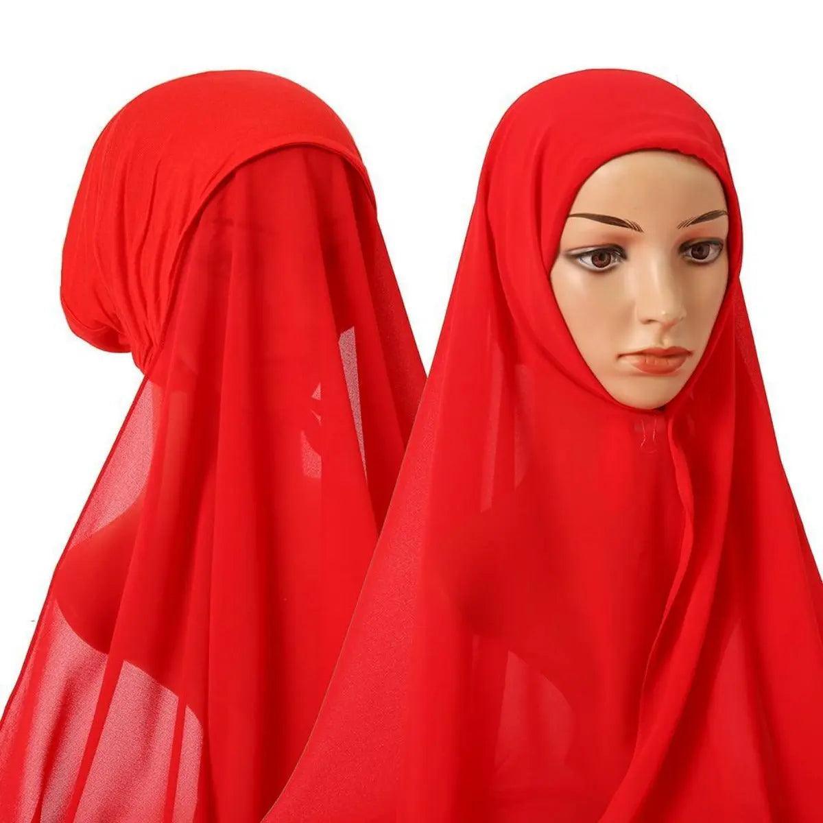 MH004 Chiffon Instant Hijab with Modal Undercap - Mariam's Collection
