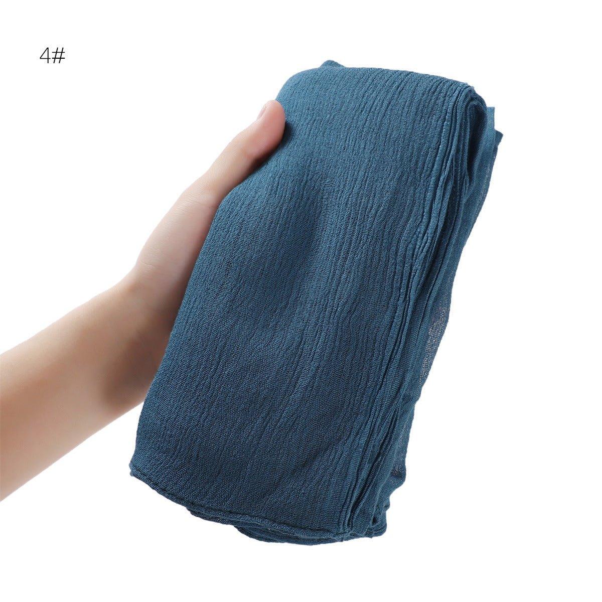 MH056 Simple Pleated Rayon Hijab - Mariam's Collection