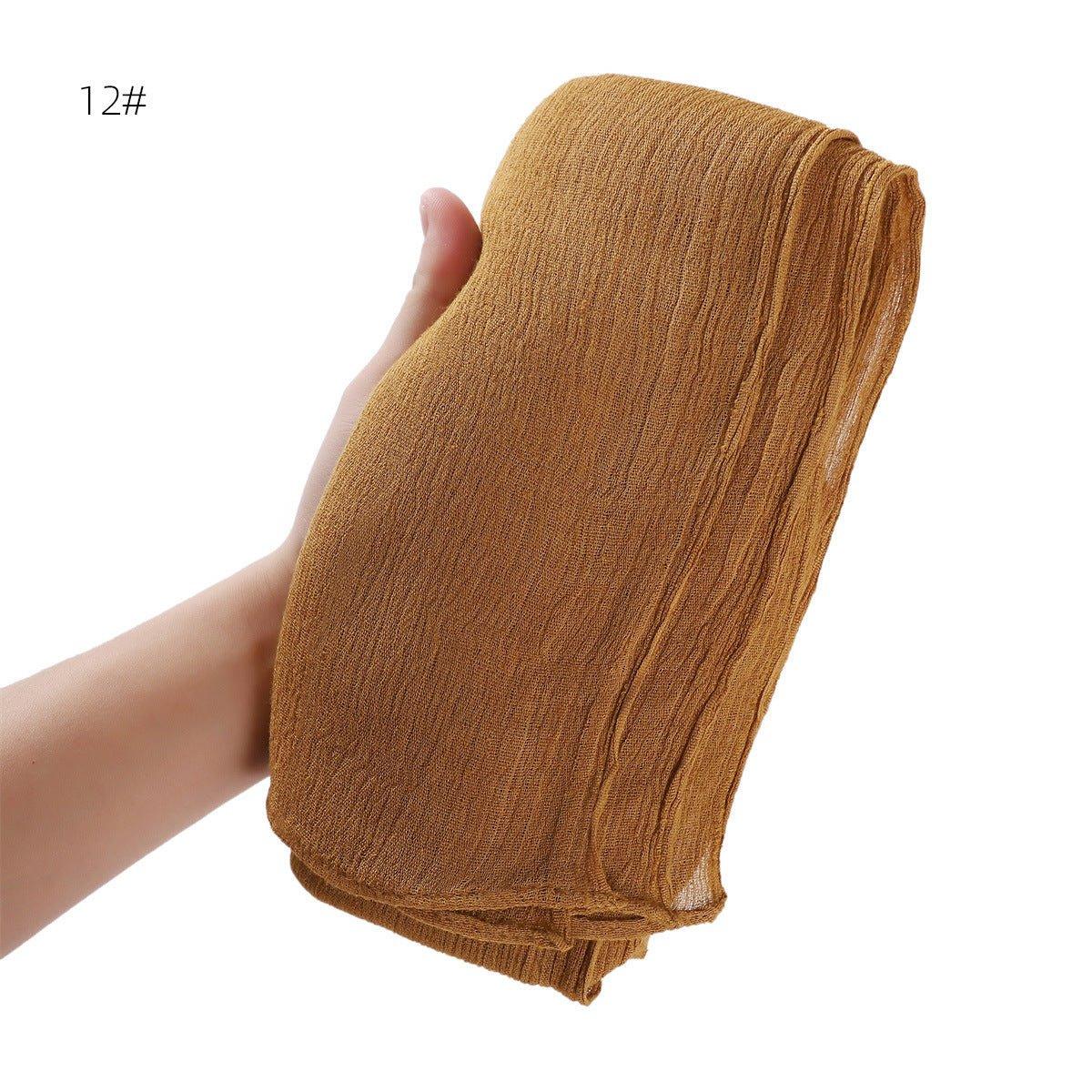 MH056 Simple Pleated Rayon Hijab - Mariam's Collection