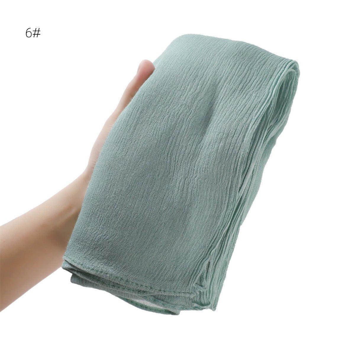 MH056 Simple Pleated Rayon Hijab - Mariam's Collection