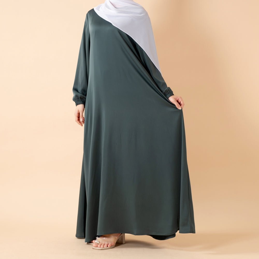 Modest Luxury Premium Satin Abaya | Umbrella Cut Abaya(MA311) - Mariam's Collection