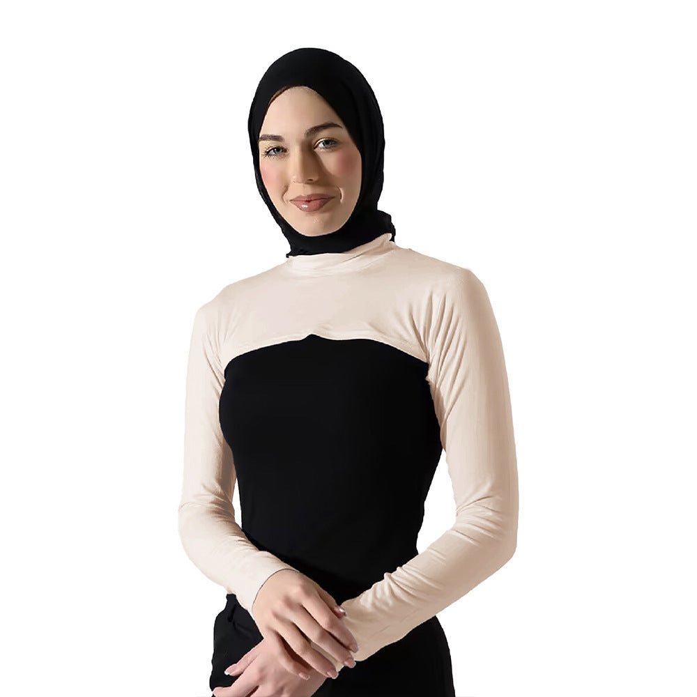 Modest Shoulder - Cover Base Layer Versatile Sleeveless Inner Top with Attached Sleeves | One Size (MAC409) - Mariam's Collection