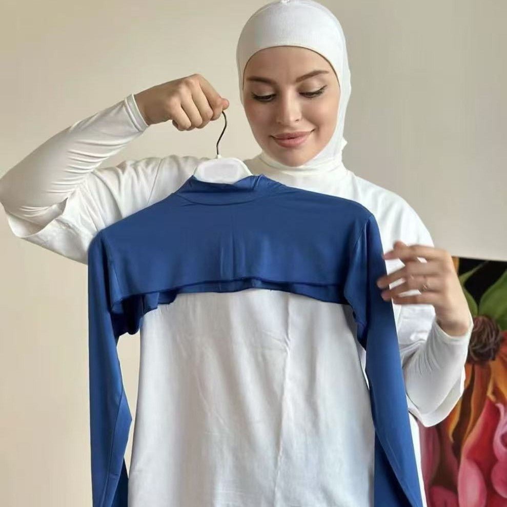 Modest Shoulder - Cover Base Layer Versatile Sleeveless Inner Top with Attached Sleeves | One Size (MAC409) - Mariam's Collection