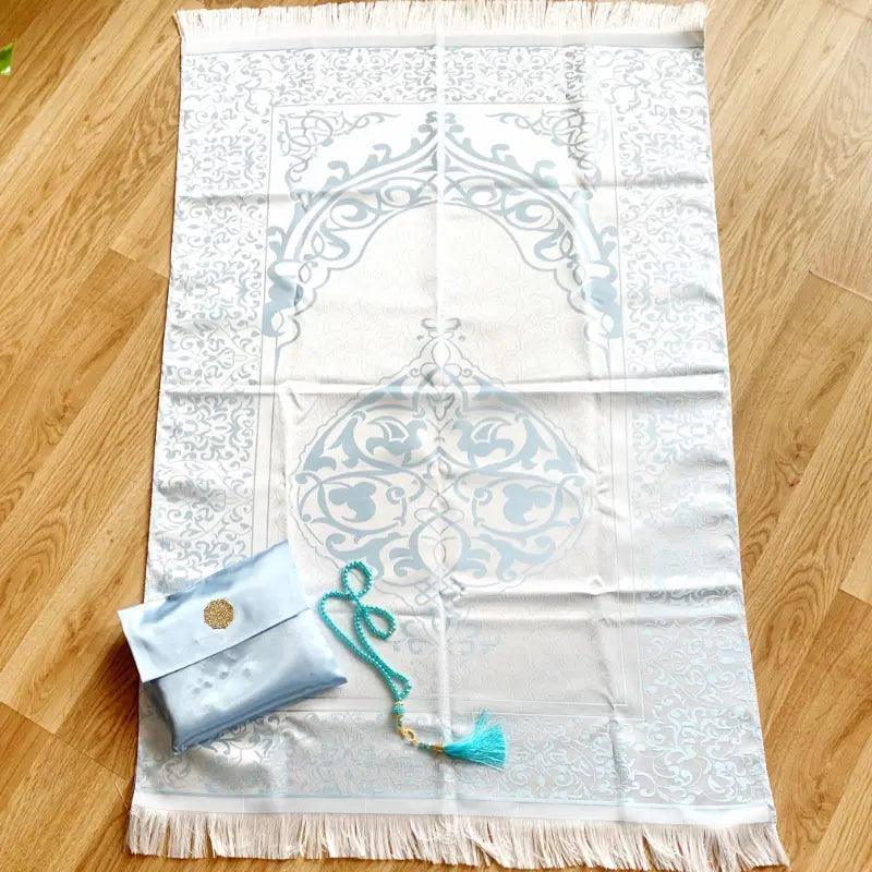 MR048 Luxury Prayer Mat and Tasbeeh Set - Mariam's Collection