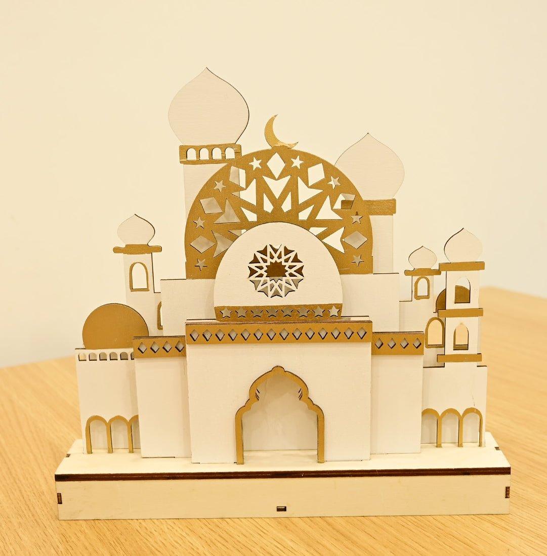 MR059 Wooden LED MASJID Shape Atmosphere Light - Mariam's Collection