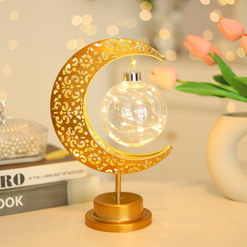 MR060 LED Wrought Iron Moon Lamp - Mariam's Collection