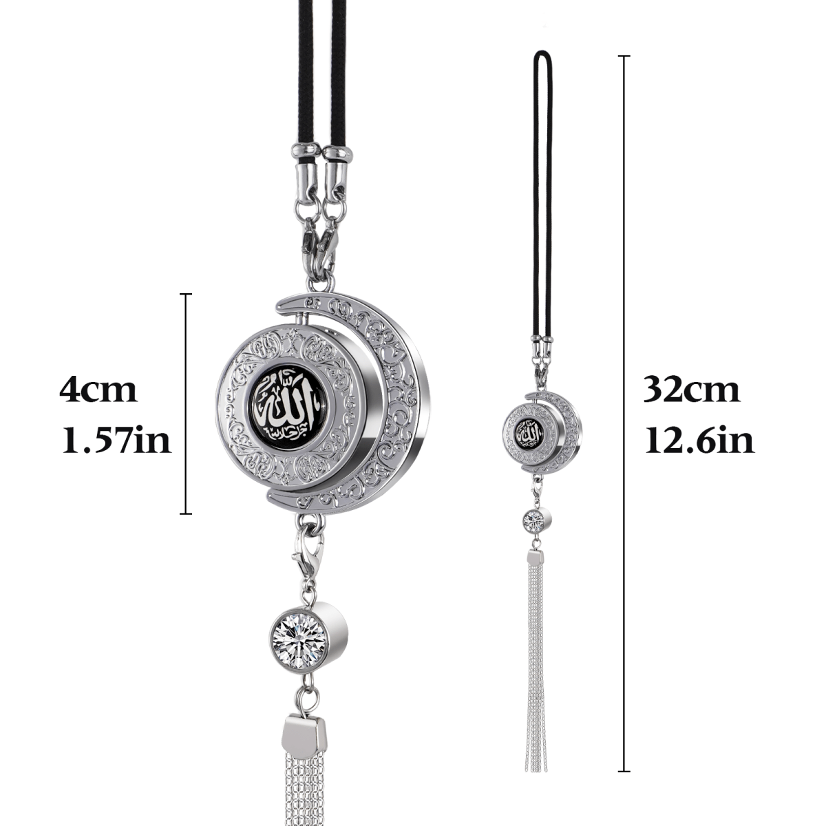 Muslim Car Accessories: Alloy Islamic Hanging Ornaments with Perfume Diffuser （MAC238） - Mariam's Collection