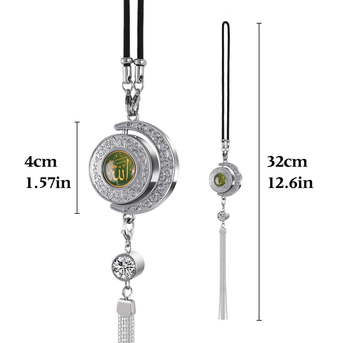 Muslim Car Accessories: Alloy Islamic Hanging Ornaments with Perfume Diffuser （MAC238） - Mariam's Collection