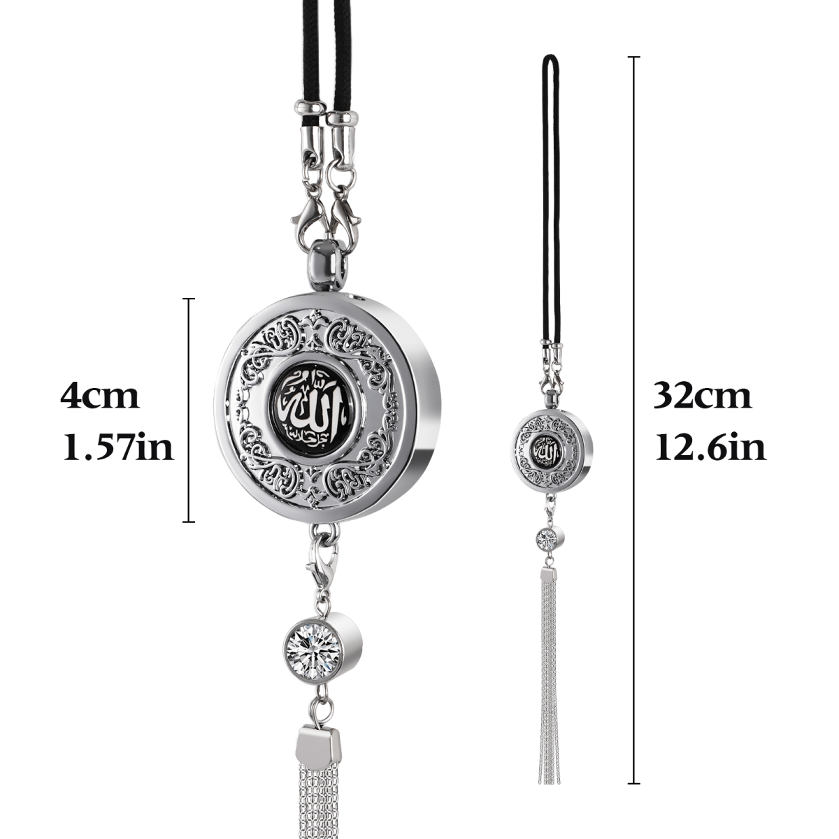 Muslim Car Accessories: Alloy Islamic Hanging Ornaments with Perfume Diffuser （MAC238） - Mariam's Collection