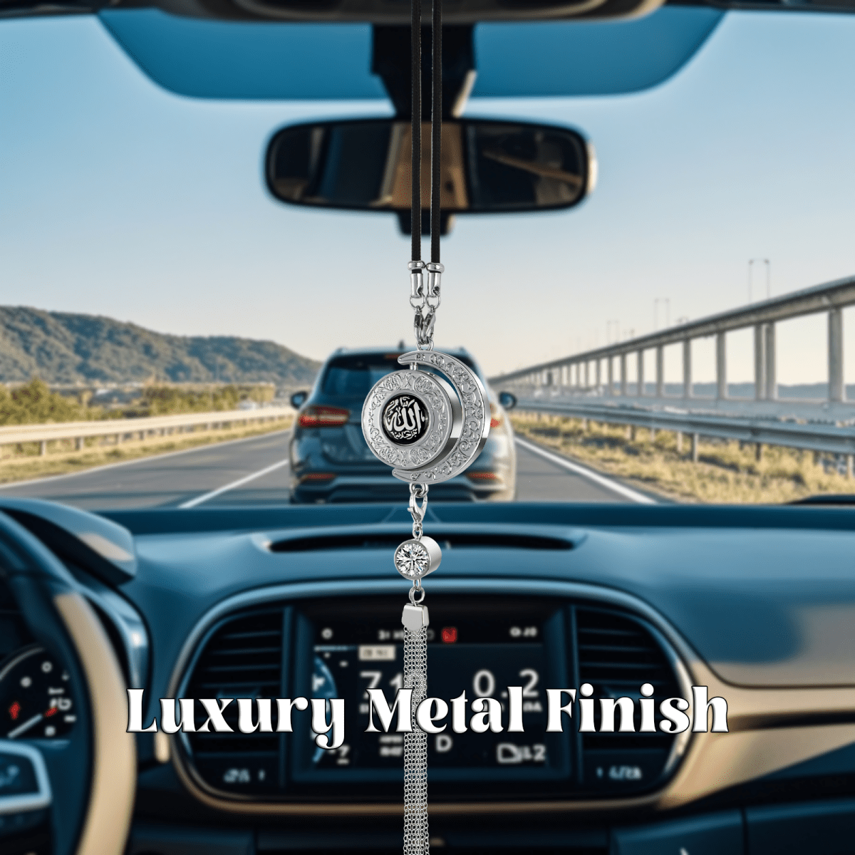 Muslim Car Accessories: Alloy Islamic Hanging Ornaments with Perfume Diffuser （MAC238） - Mariam's Collection