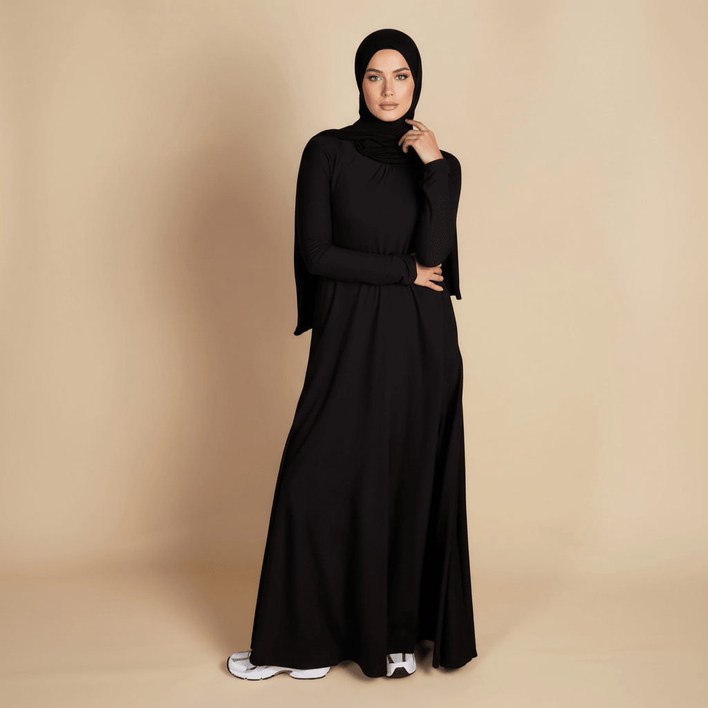Natural Stretch Premium Lenzing™ Modal A - Line Dress (MA357) - Mariam's Collection