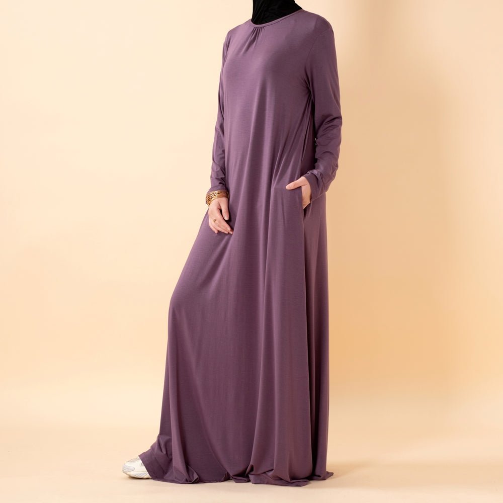 Natural Stretch Premium Lenzing™ Modal A - Line Dress (MA357) - Mariam's Collection
