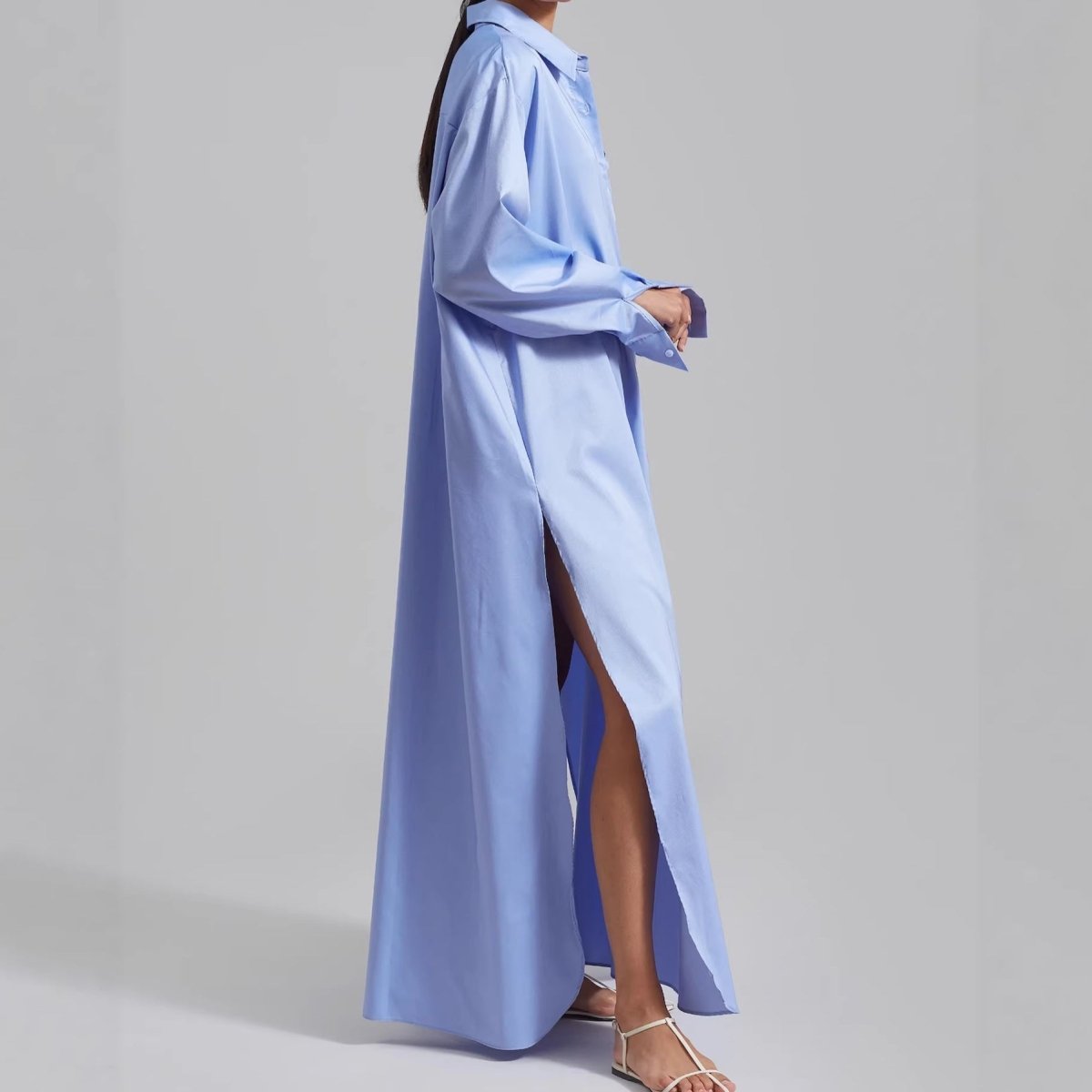 Oversized Shirt Dress Abaya – Side Slit Shirt Abaya UK