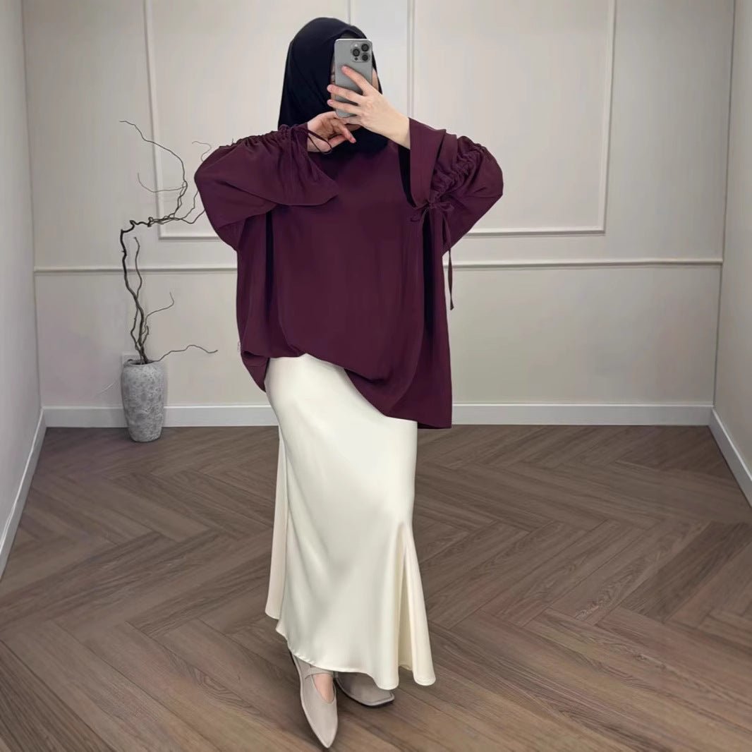 Oversized Tunic & Mermaid Skirt Set | Colorblock Two - Piece Outfit(MS225) - Mariam's Collection