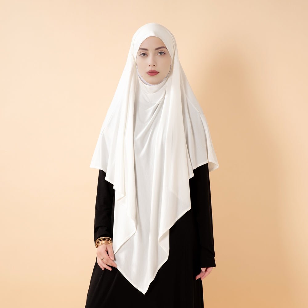 Premium Lenzing™ Modal Khimar with Integrated Face Veil (MK029) - Mariam's Collection