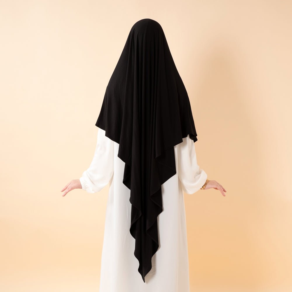 Premium Lenzing™ Modal Khimar with Integrated Face Veil (MK029) - Mariam's Collection