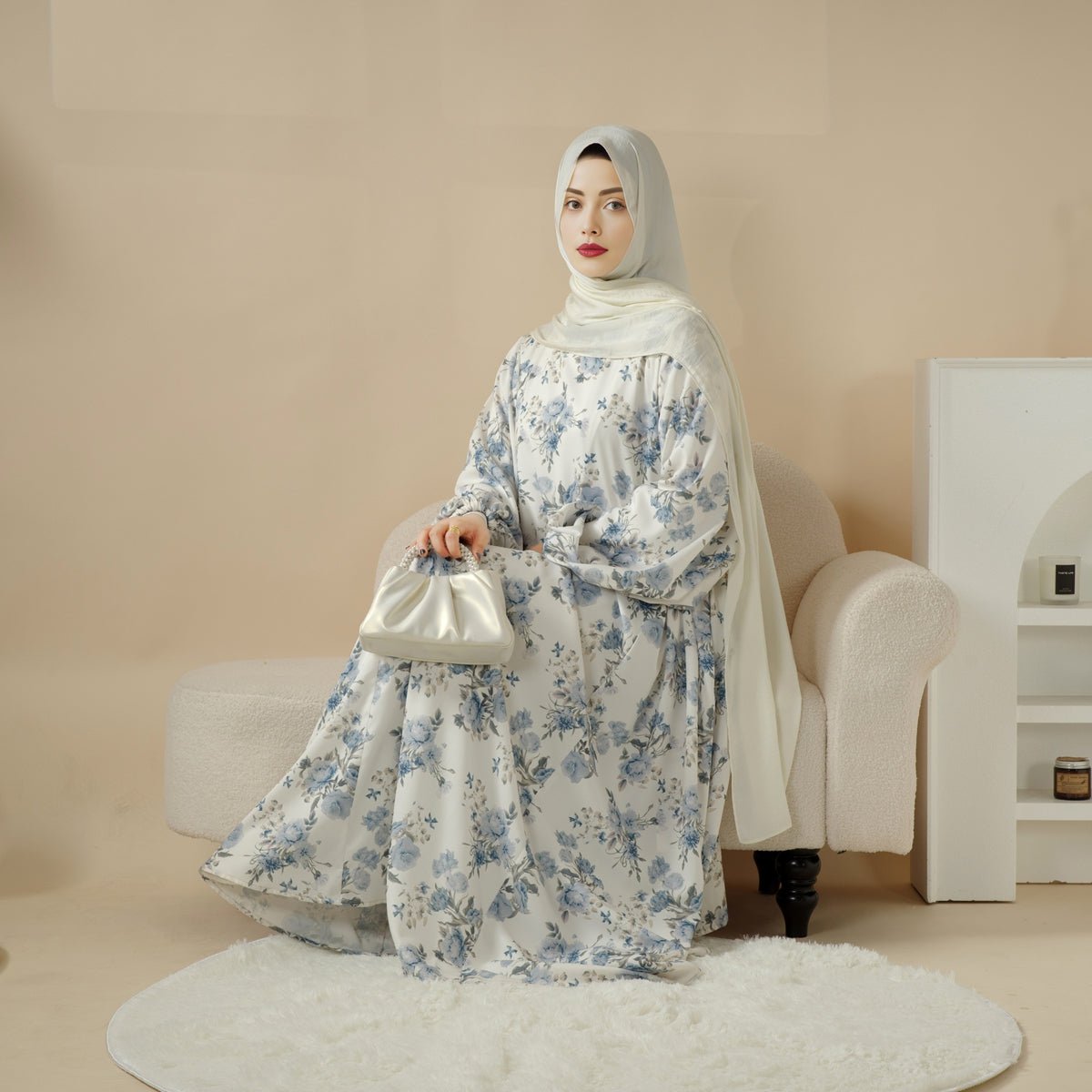Printed Reversible Abaya (MA082) - Mariam's Collection