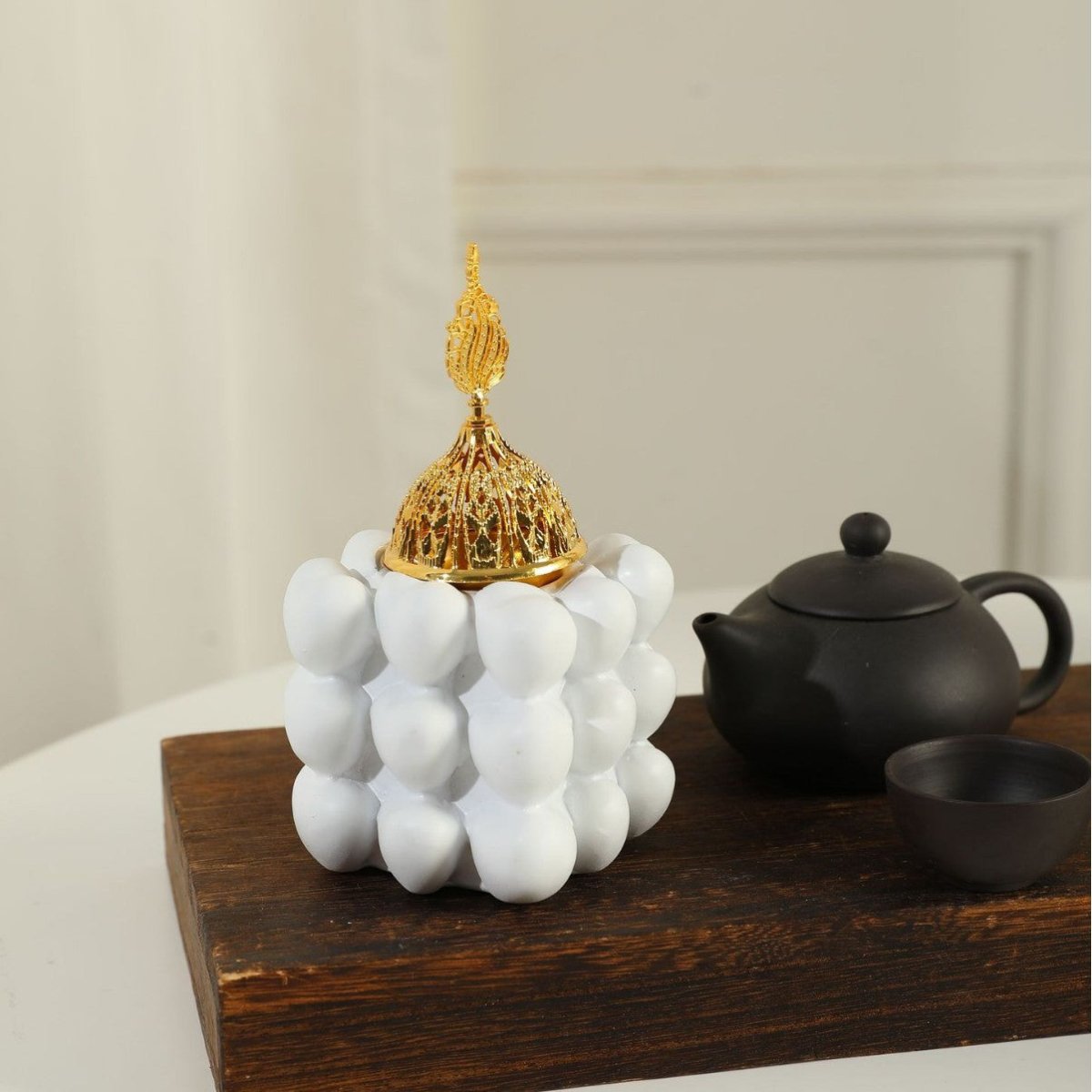 Resin Decorative Heart - Shaped Cube Incense Burner (MAC401) - Mariam's Collection