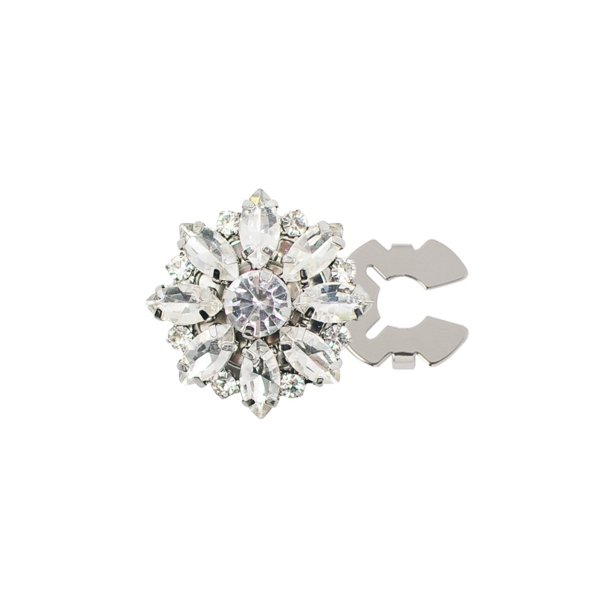 Rhinestone Button Covers | Crystal Flower Decorative Clips(MAC359) - Mariam's Collection