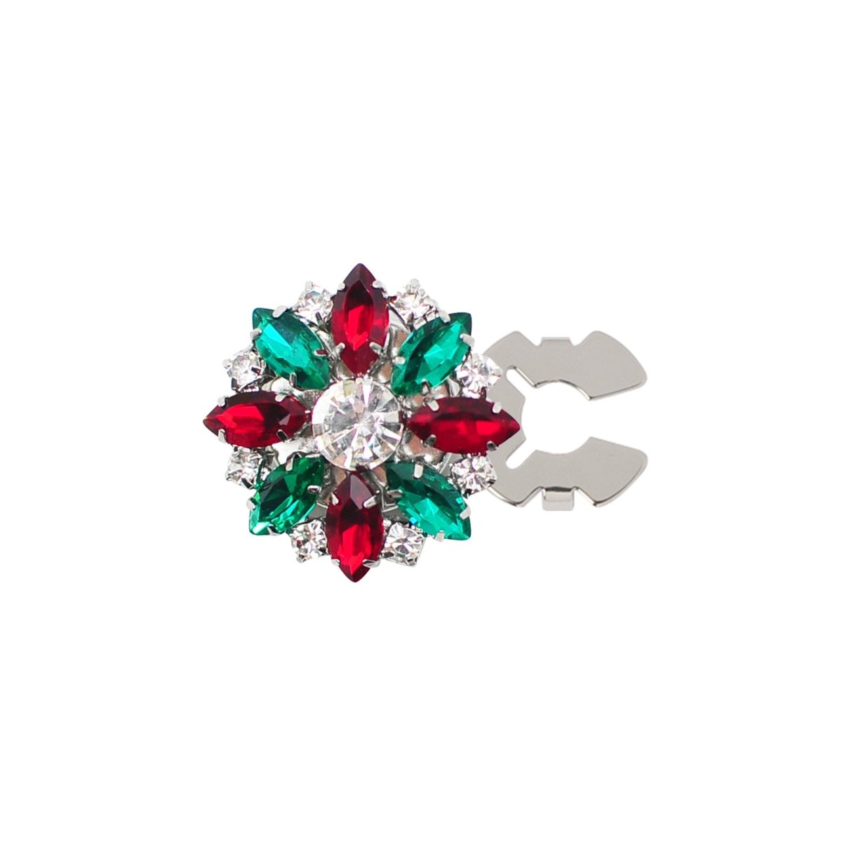 Rhinestone Button Covers | Crystal Flower Decorative Clips(MAC359) - Mariam's Collection