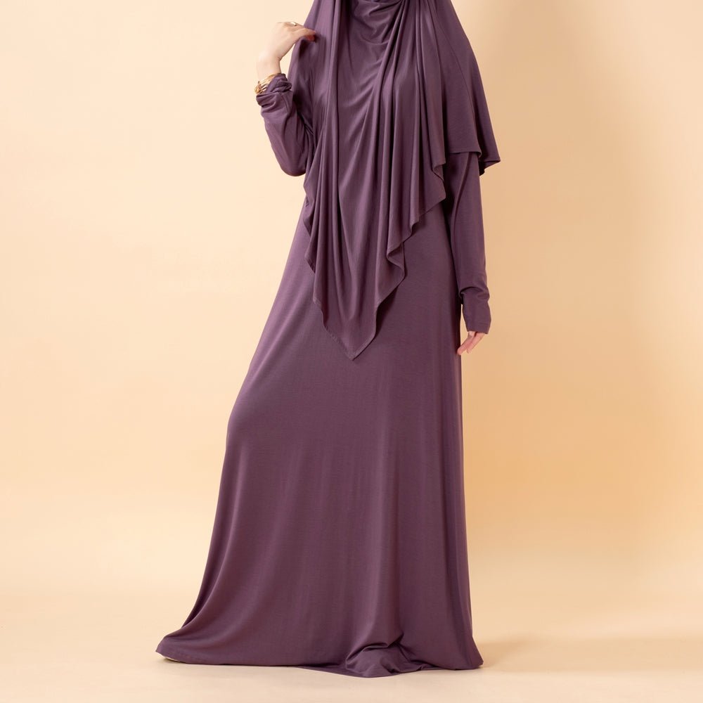 Serenity Veil Set | Premium Lenzing™ Modal Khimar & Dress Two - Piece Set (MK026) - Mariam's Collection
