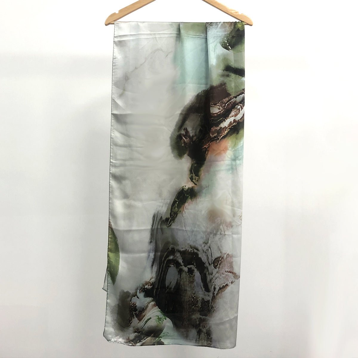 Silk Marble Print Hijab Scarf(MH209) - Mariam's Collection