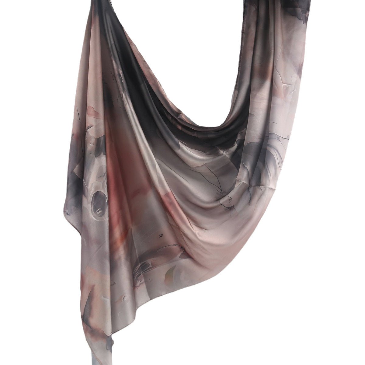 Silk Marble Print Hijab Scarf(MH209) - Mariam's Collection