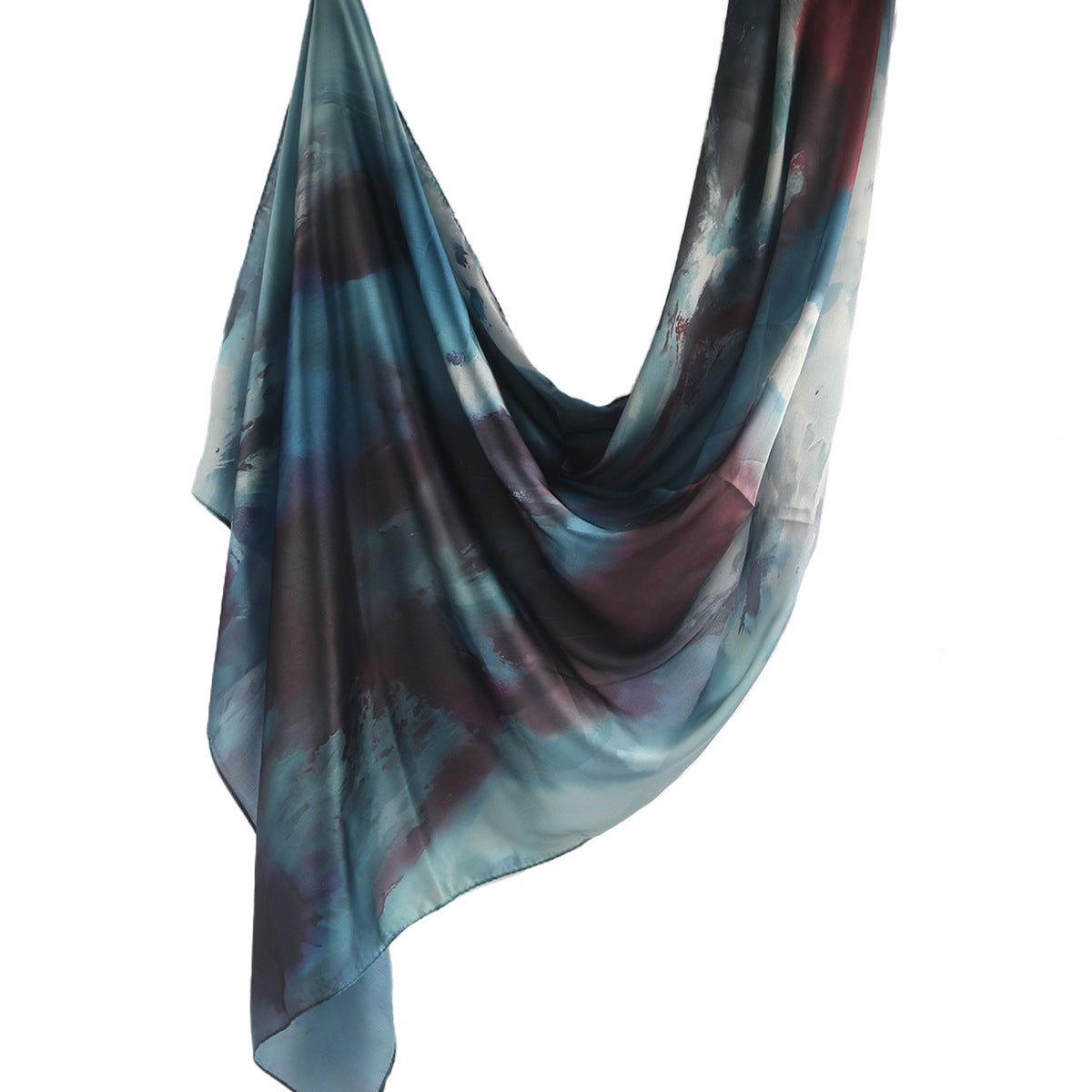 Silk Marble Print Hijab Scarf(MH209) - Mariam's Collection