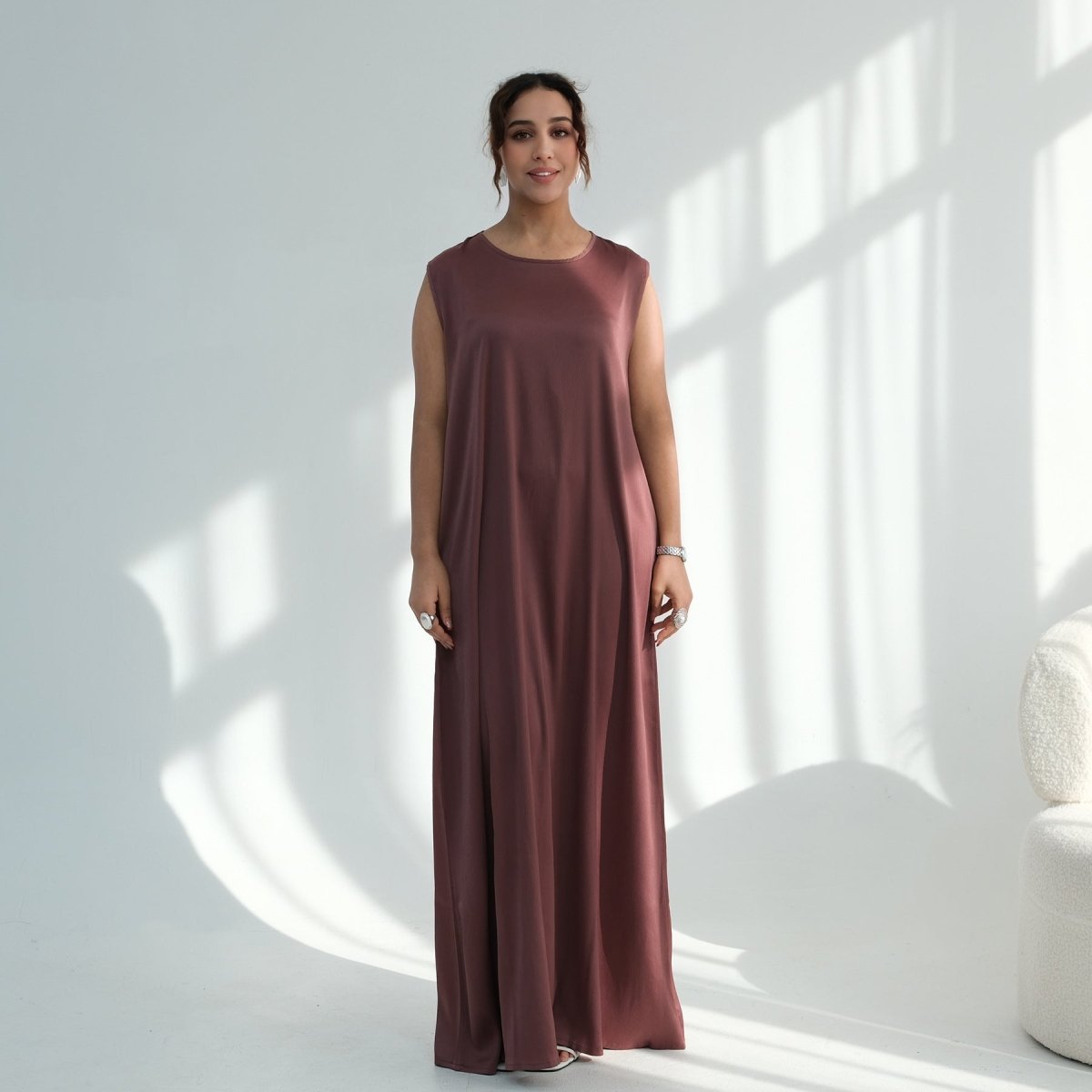 Sleeveless Maxi Dress Abaya – Casual Kaftan Maxi Dress MA399