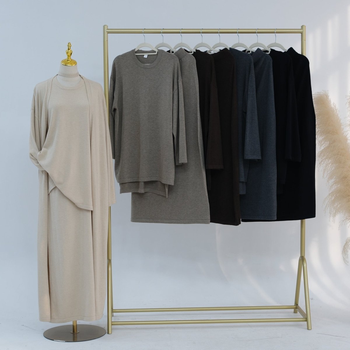 Soft Knit Three - Piece Set(MOA284) - Mariam's Collection