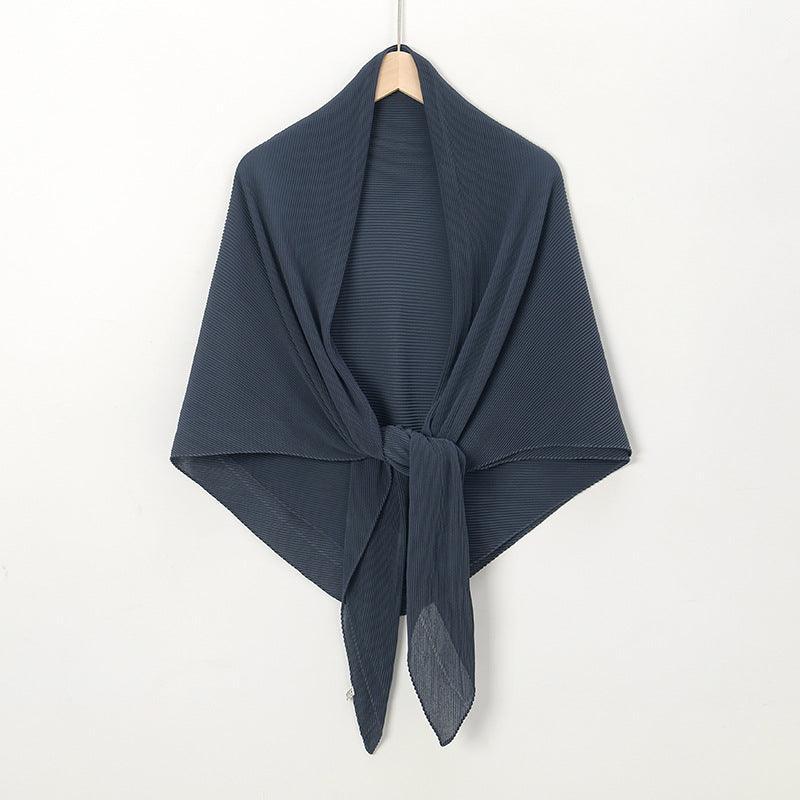 Solid Color Crinkle Chiffon Hijab - Lightweight Scarf for Women - Mariam's Collection