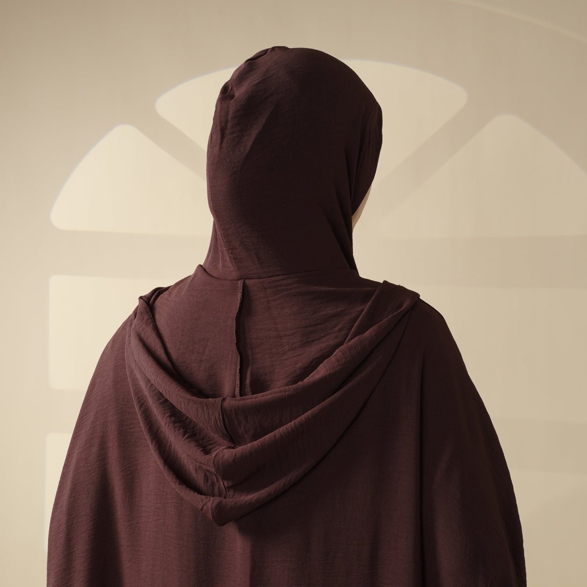 Solid Stylish Jilbab With A Hood | Crepe Jilbab With Attached Hood (MJ015) - Mariam's Collection