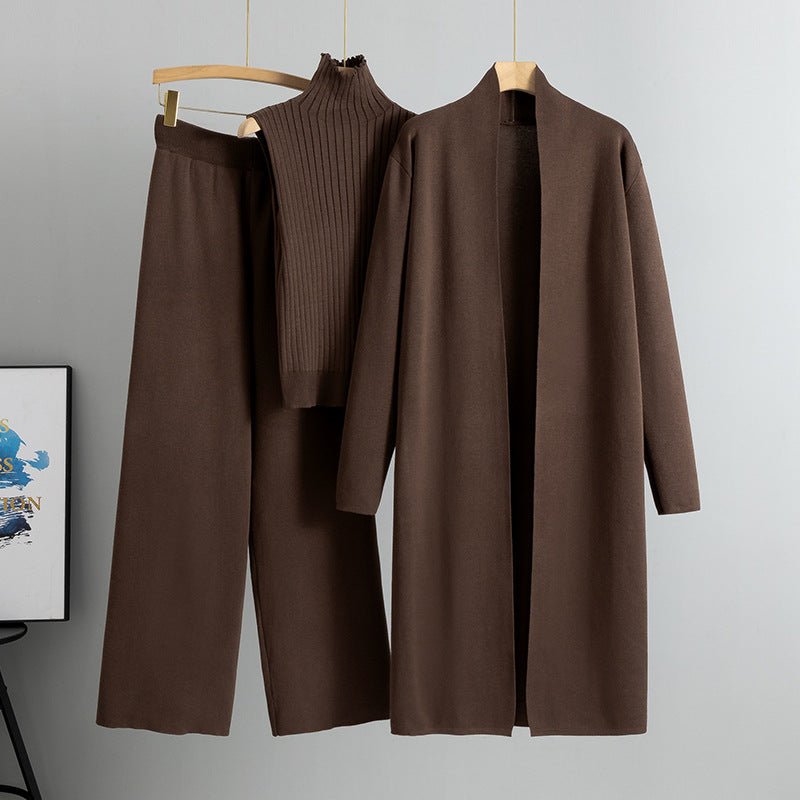 Sweater Set with Sleeveless Vest 3 - Piece Set(MS032) - Mariam's Collection