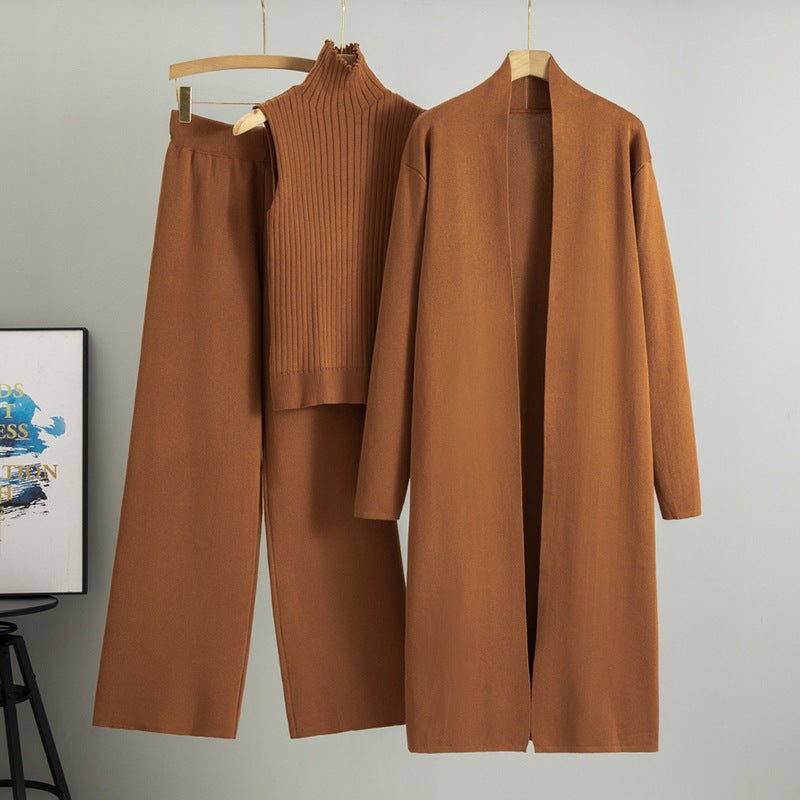 Sweater Set with Sleeveless Vest 3 - Piece Set(MS032) - Mariam's Collection