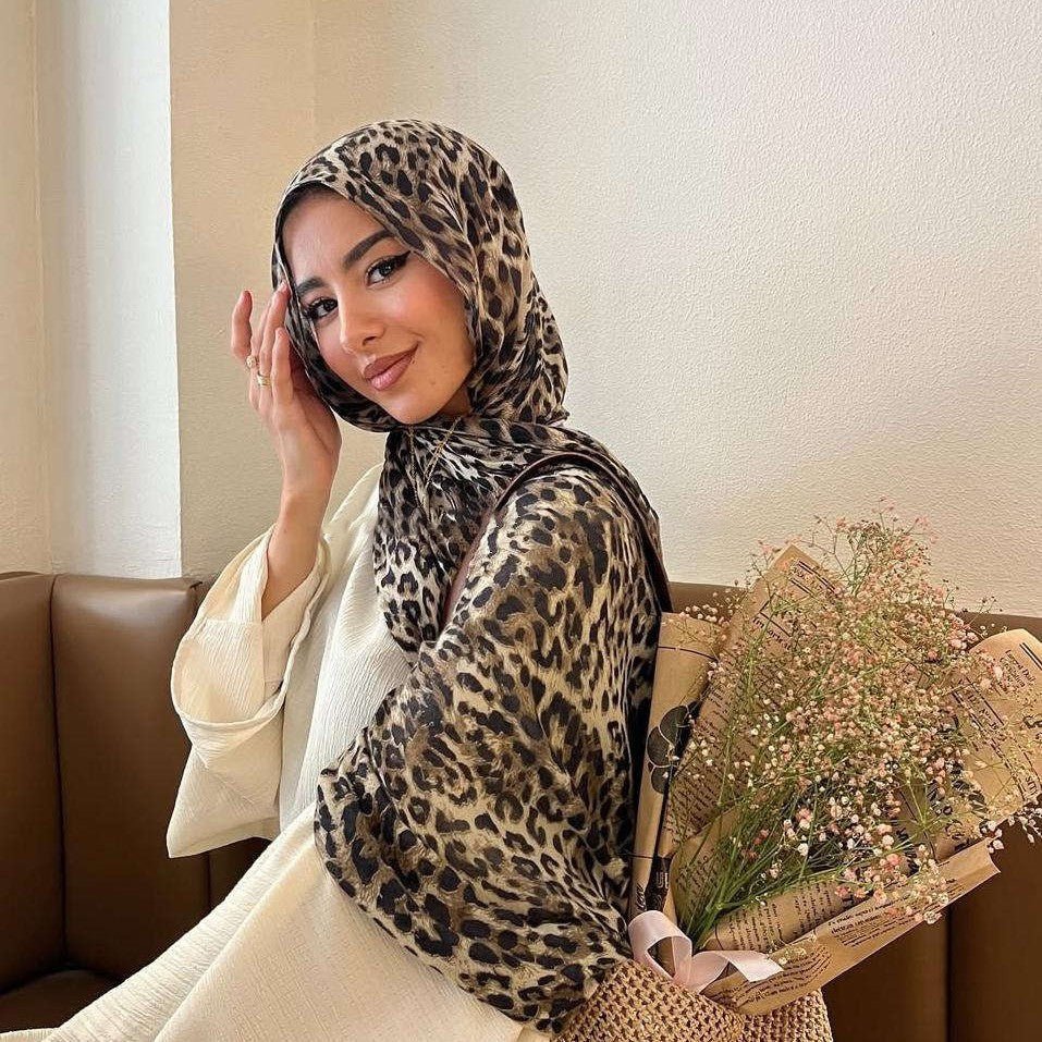 Leopard Print Fashionable Hijab 
