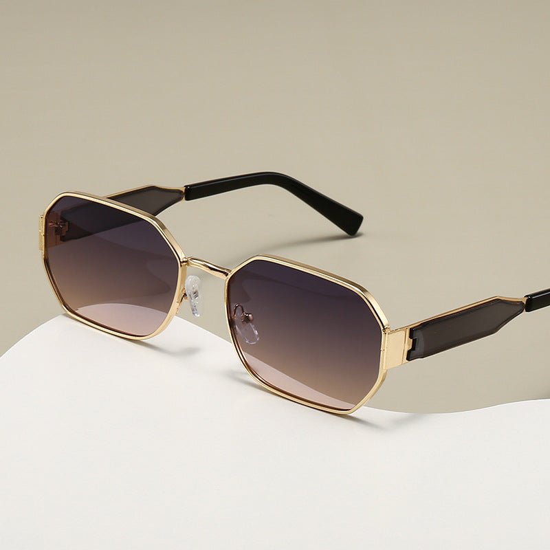 Vintage Narrow Frame Sunglasses – Retro Chic Accented Lenses for Women (MAC262) - Mariam's Collection