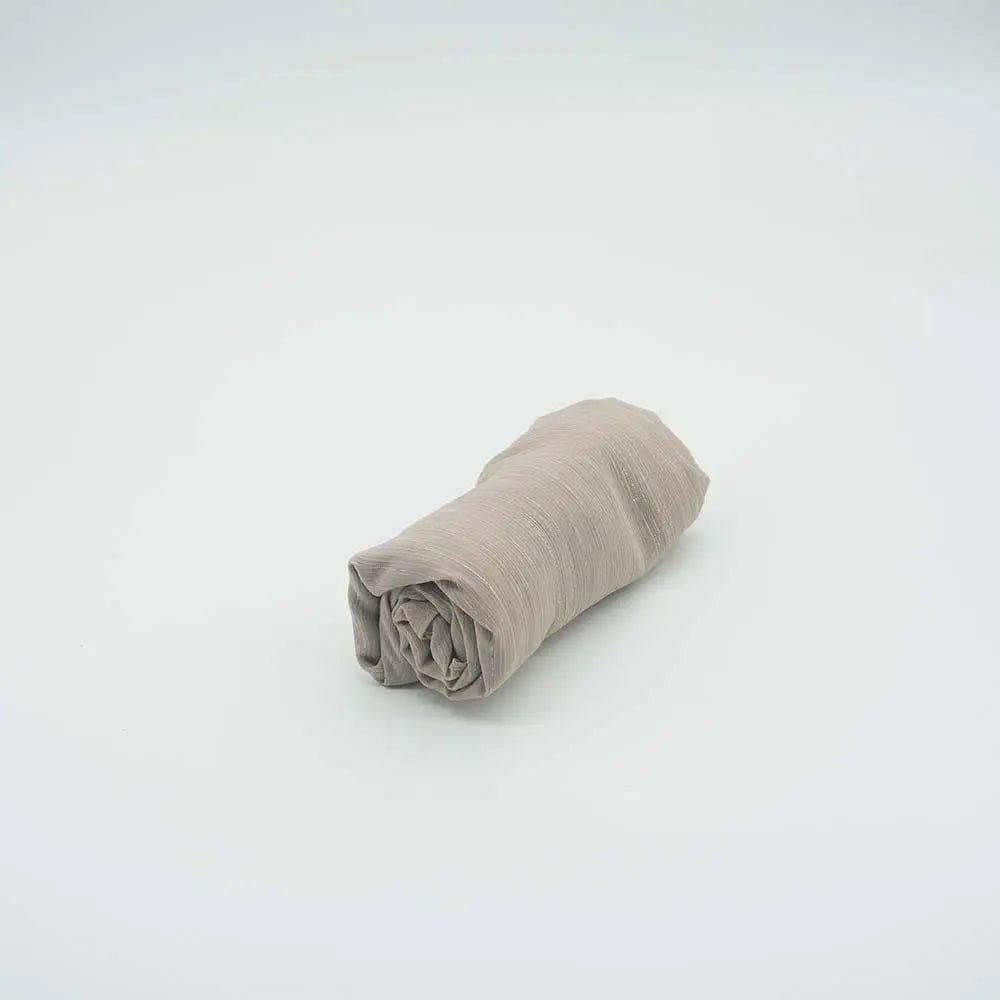 Women's Long Scarf in Solid Color with Silver Silk Bronzing - MH022 - Mariam's Collection