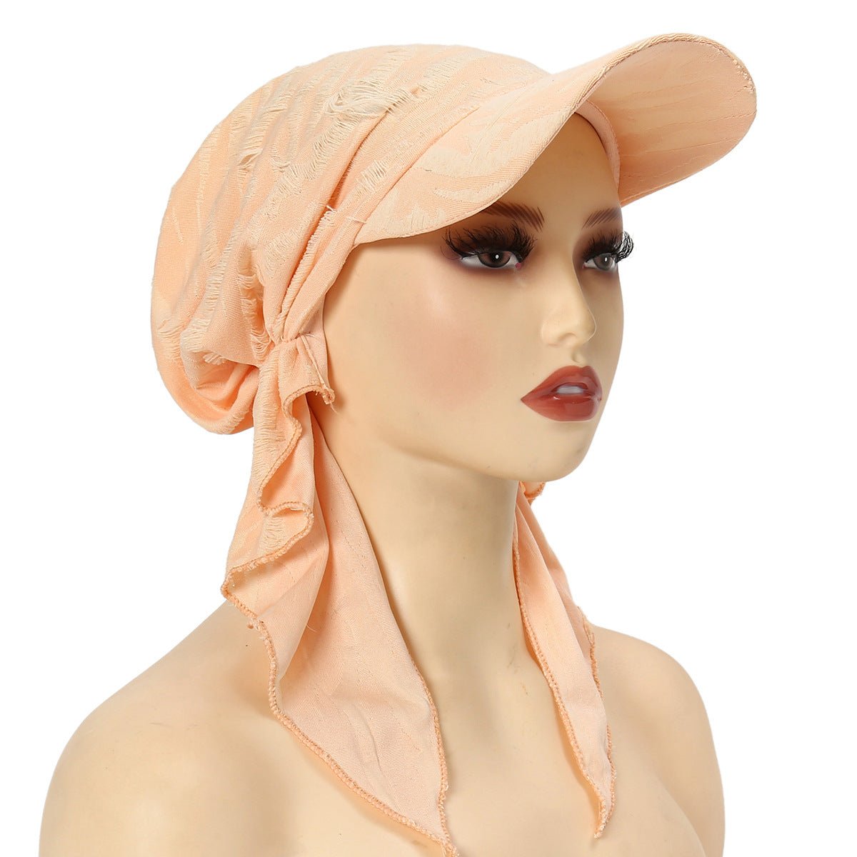 Women's Multi - Color Fashion Baseball Cap – Frayed Edge Boho Beanie with Feather Detail（MH113） - Mariam's Collection