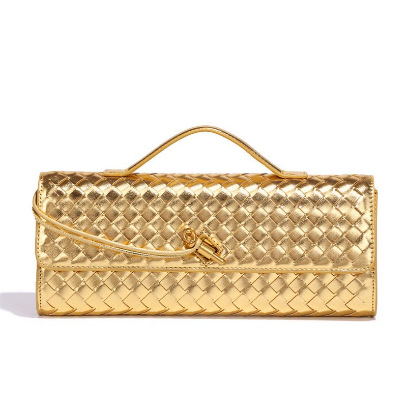 Woven PU Leather Clutch Bag(MAC432) - Mariam's Collection