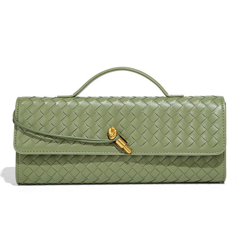 Woven PU Leather Clutch Bag(MAC432) - Mariam's Collection