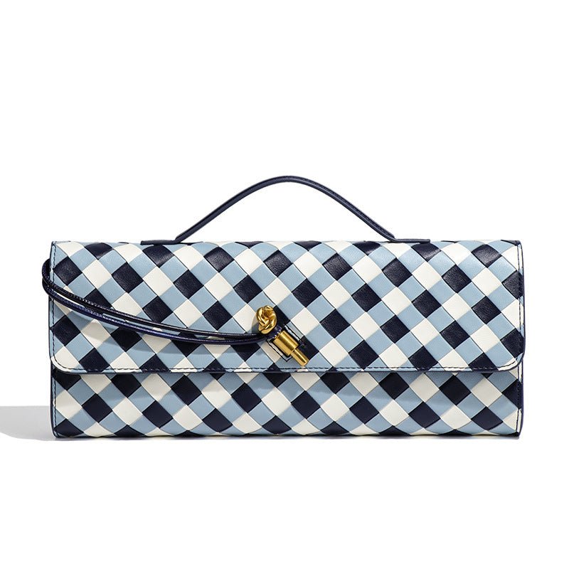 Woven PU Leather Clutch Bag(MAC432) - Mariam's Collection