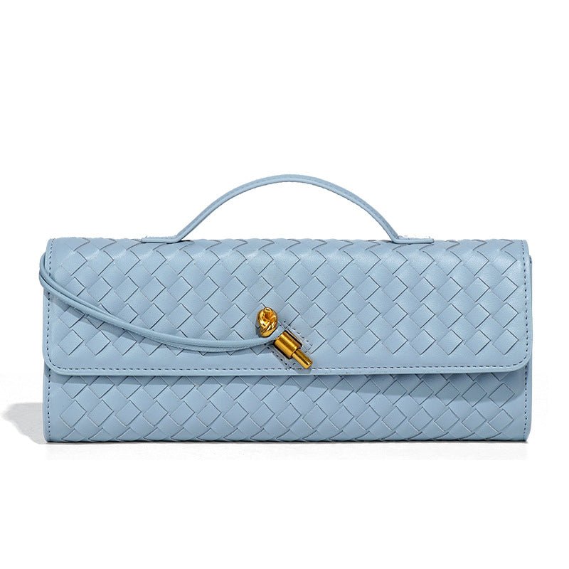 Woven PU Leather Clutch Bag(MAC432) - Mariam's Collection