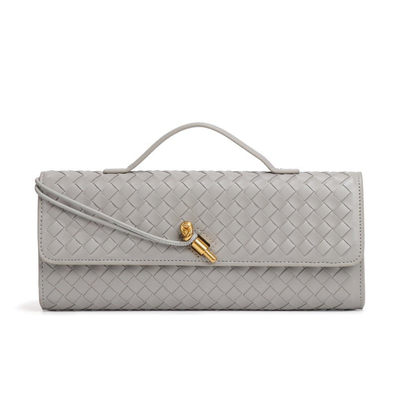 Woven PU Leather Clutch Bag(MAC432) - Mariam's Collection