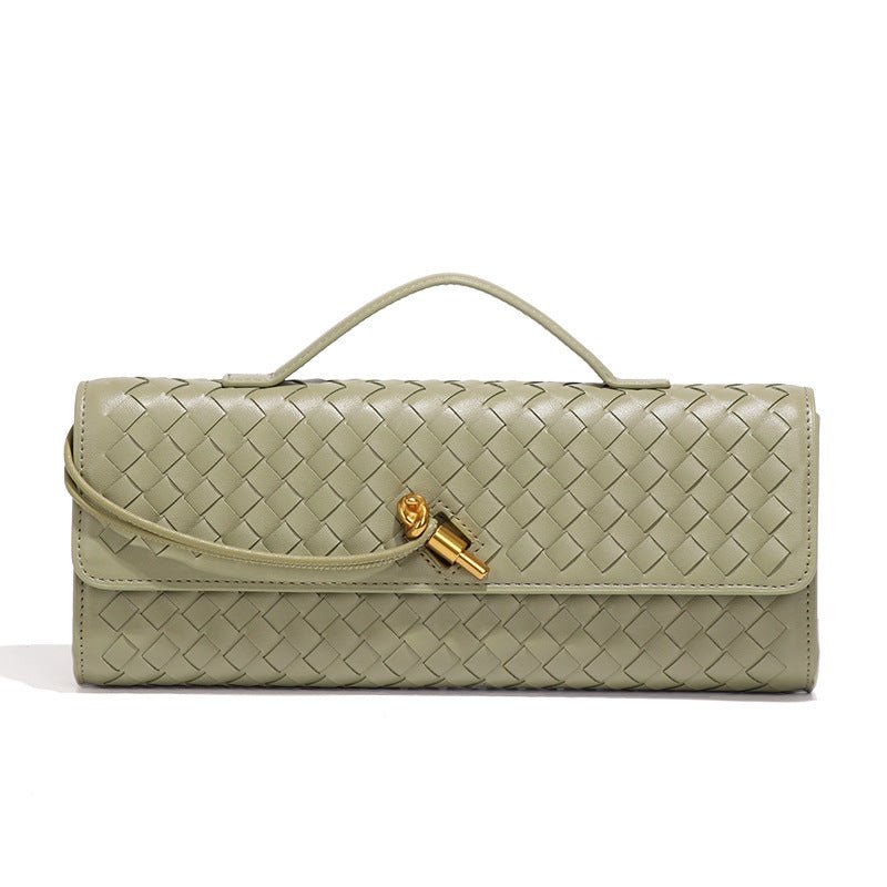 Woven PU Leather Clutch Bag(MAC432) - Mariam's Collection
