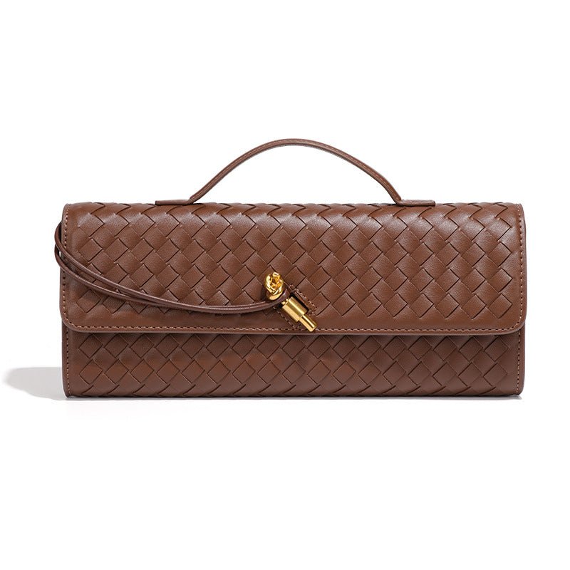 Woven PU Leather Clutch Bag(MAC432) - Mariam's Collection